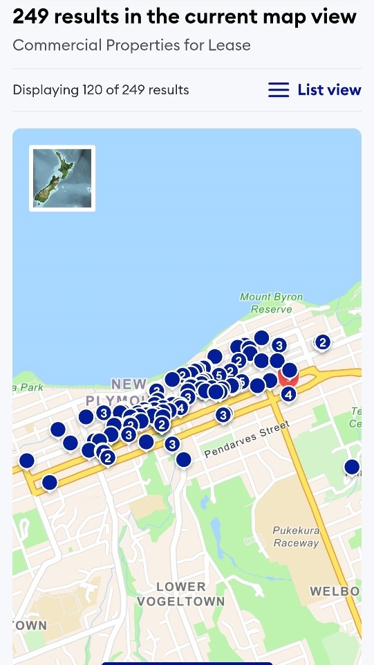 249 commercial properties are for lease in central New Plymouth. What does this have in common with a recent 20%+ drop off in retail sales in Rotorua in just one week ?