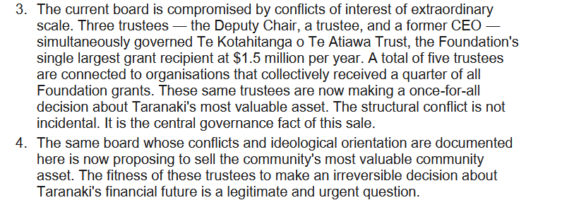 Is the Toi Foundation, and Trustees of this Foundation, the best fit for the future of Taranaki ? – Part Two