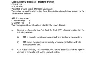 A Council meeting last month discussed the Single Transferable Voting system (STV) - followed by a vote on whether to make a change.