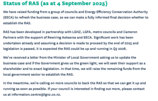 The Local Government Funding Agency (LGFA) wants to branch out to provide finance to Ratepayers who can’t afford to pay their rates.